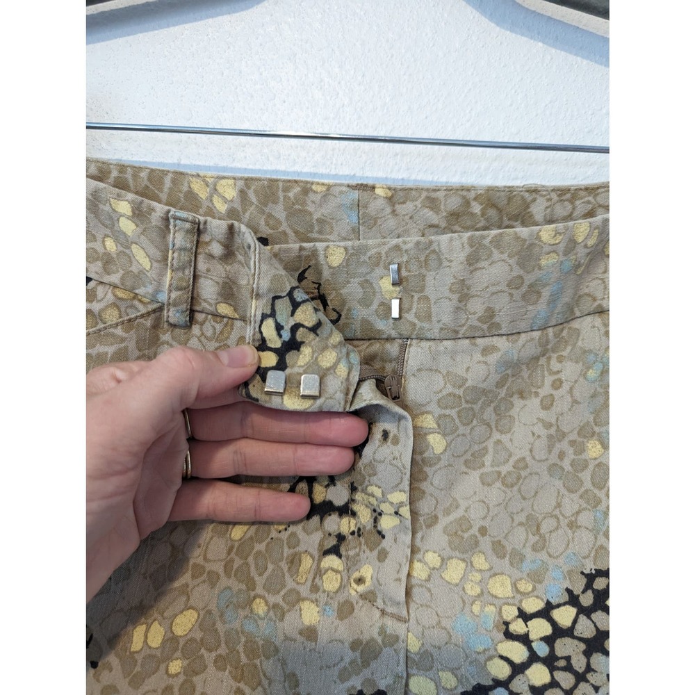 Zac & Rachel Snakeskin Pebble Design Trouser Pants Straight Leg Ankle - Picture 4 of 7